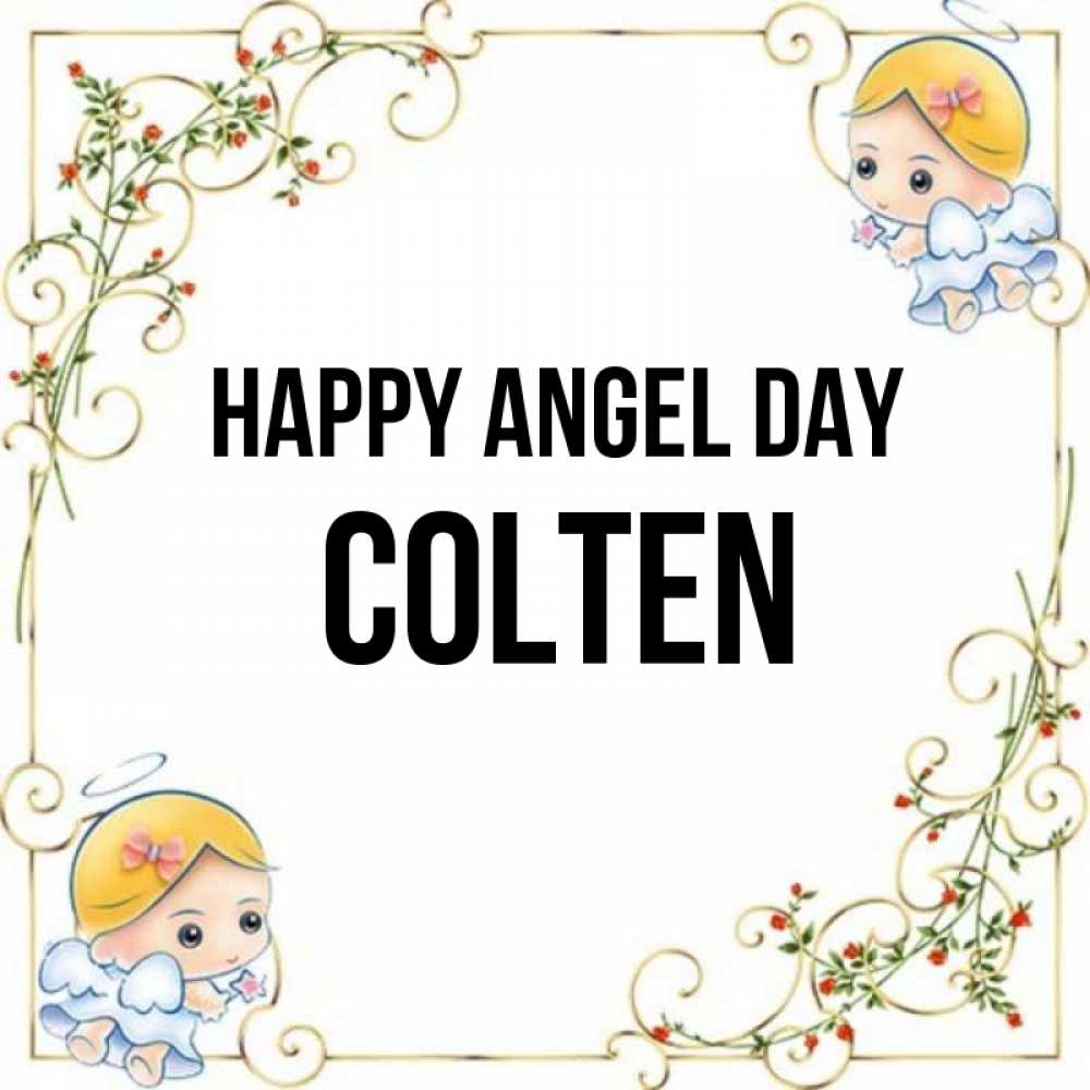 Greetings card с именем, Colten happy angel day девочки ангелы Greetings with text for free download 