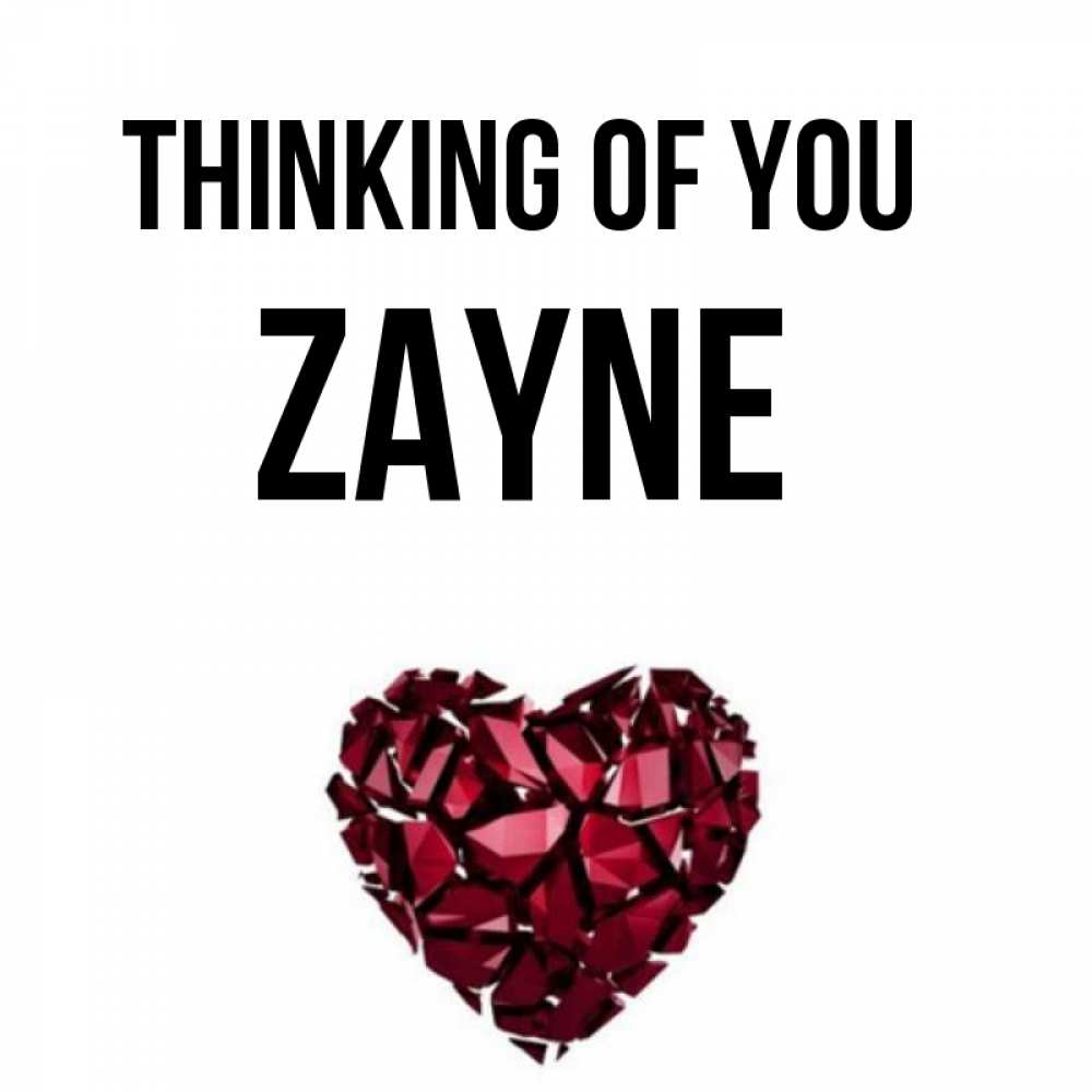 Greetings card с именем, Zayne Thinking of you рубиновое 1 Greetings with text for free download 