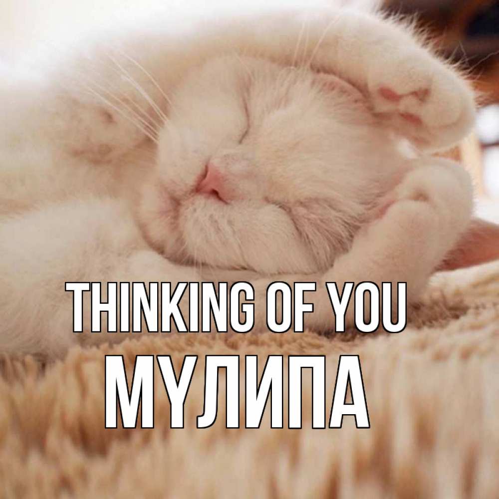 Greetings card с именем, МҮЛИПА Thinking of you для любимой девушки милота Greetings with text for free download 