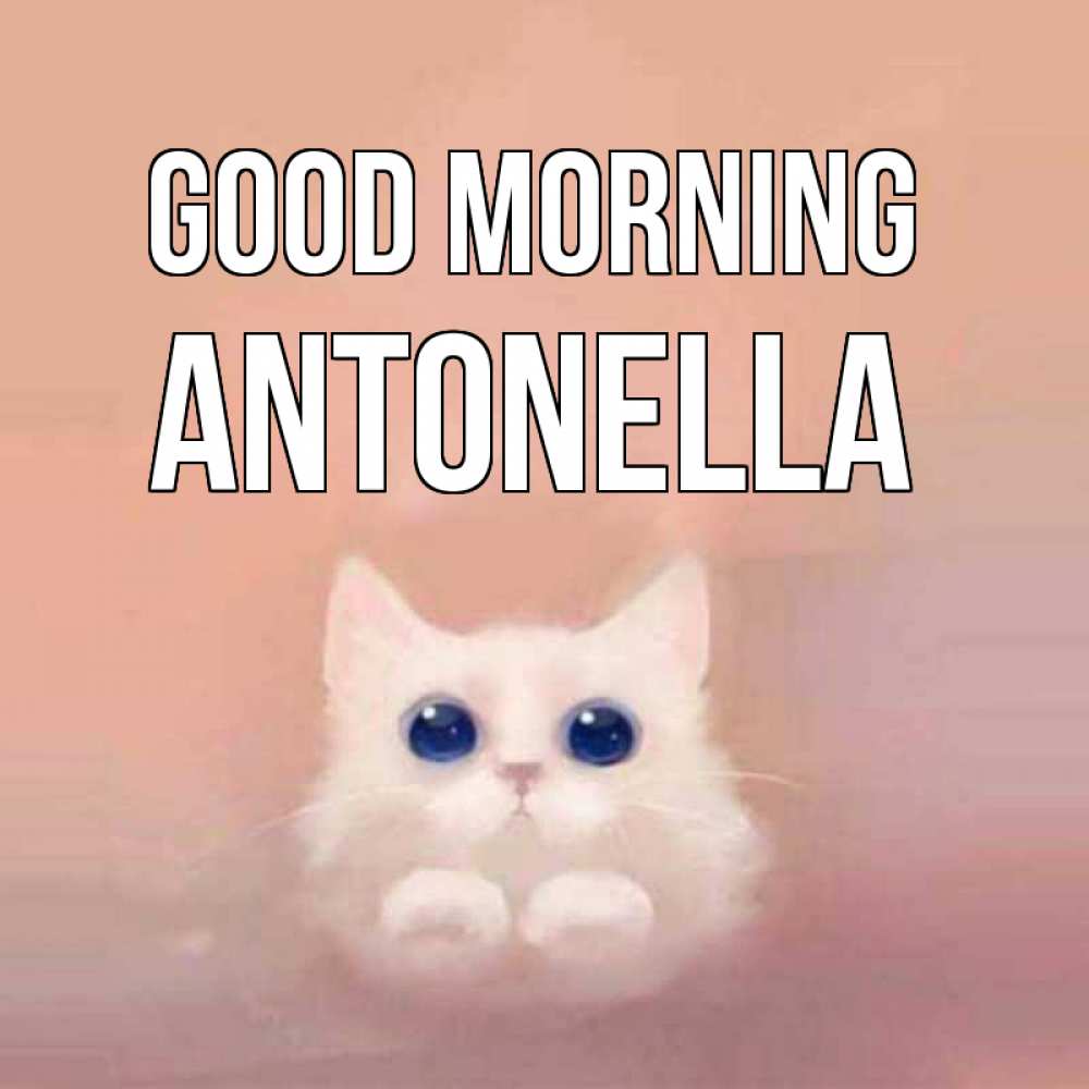 Greetings card с именем, Antonella Good morning на розовом фоне Greetings with text for free download 