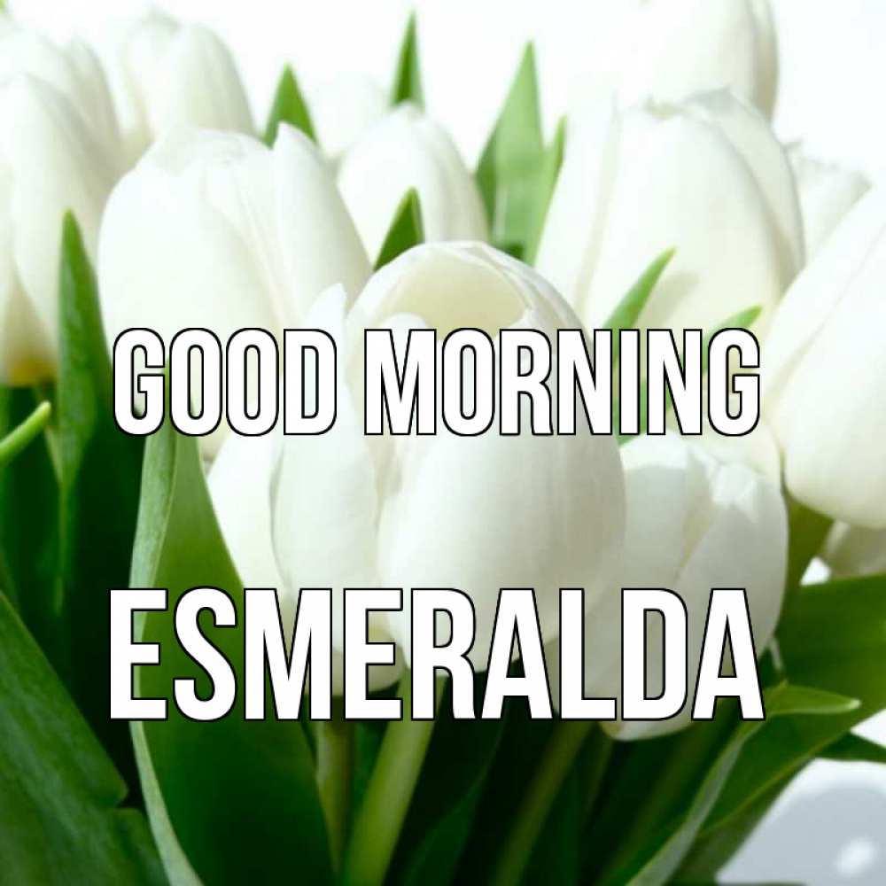 Greetings card с именем, Esmeralda Good morning открытки на каждый день по именам Greetings with text for free download 