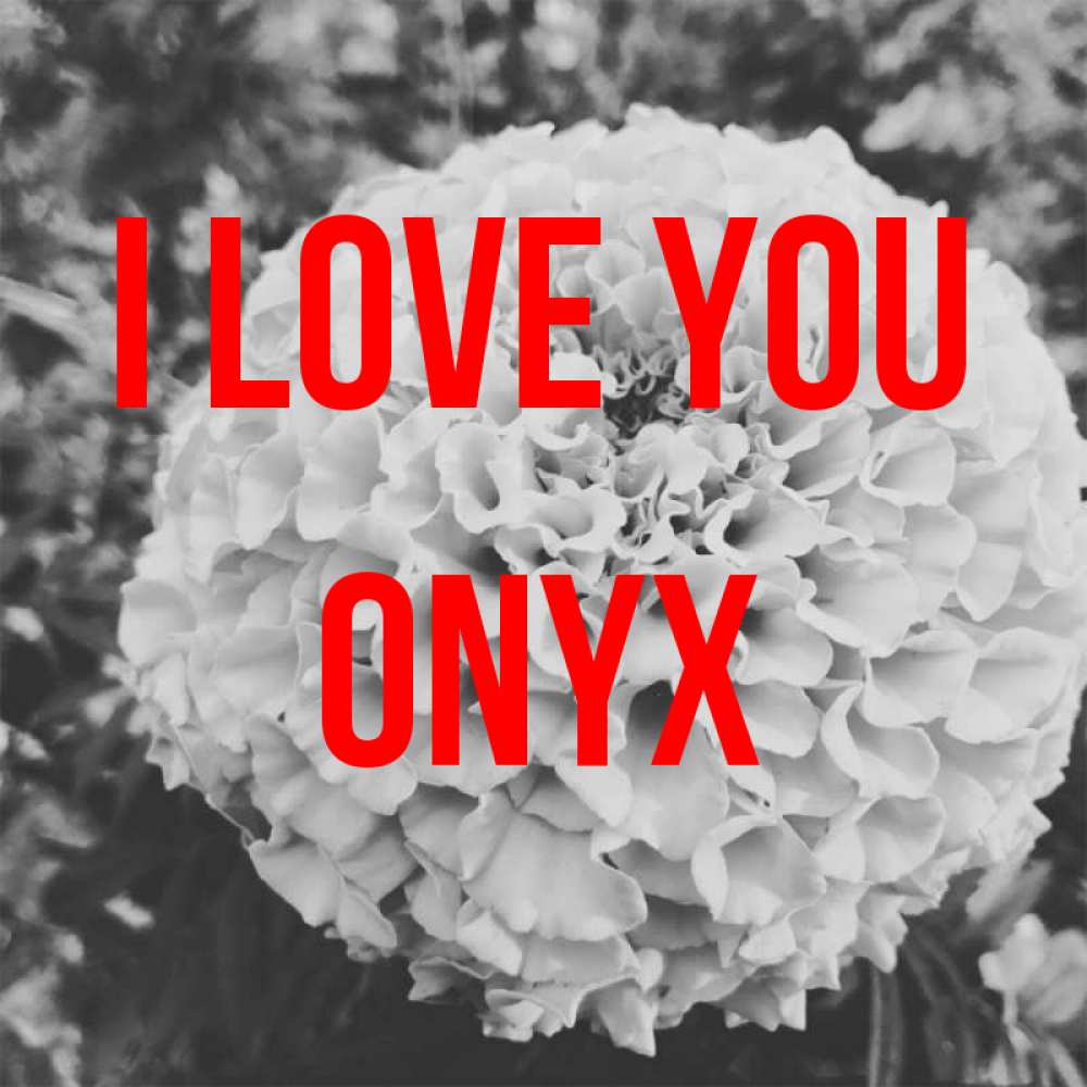 Greetings card с именем, Onyx I love you подпись Greetings with text for free download 