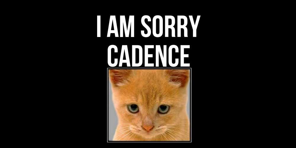 Greetings card с именем, Cadence I am sorry рыжий грустный кот просит прощения Greetings with text for free download 
