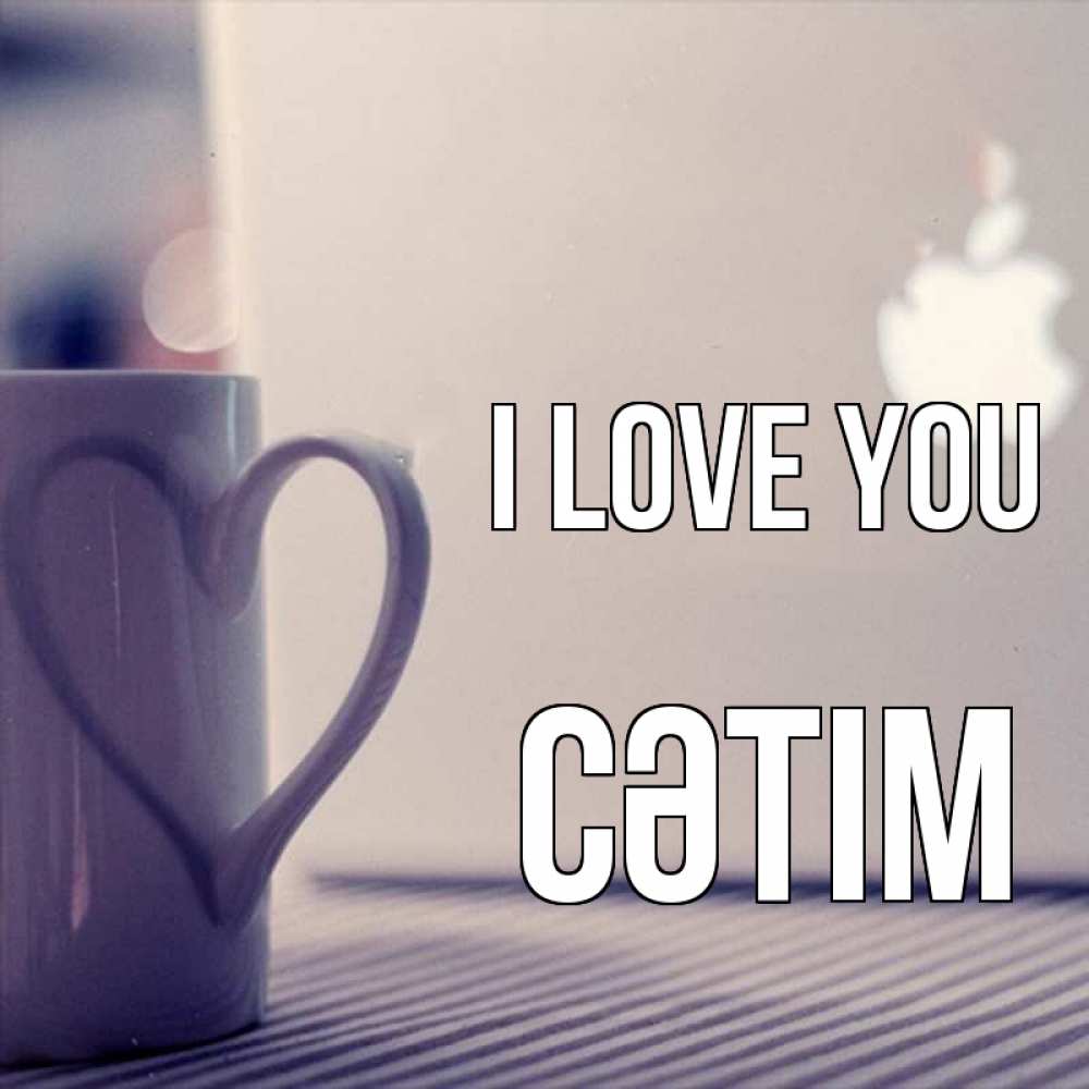 Greetings card с именем, СӘТІМ I love you знак яблока Greetings with text for free download 