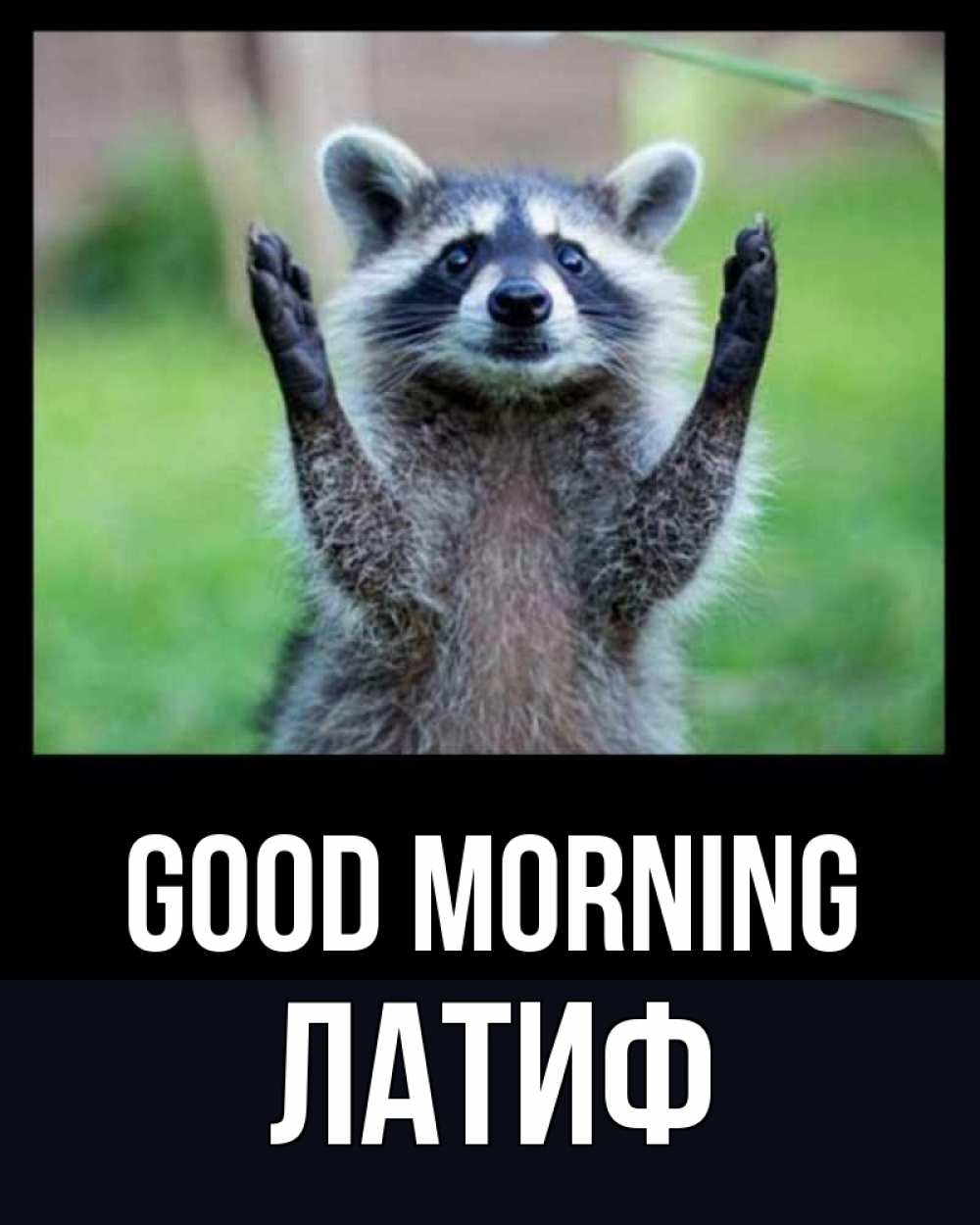 Greetings card с именем, ЛАТИФ Good morning хорошее настроение утречком Greetings with text for free download 