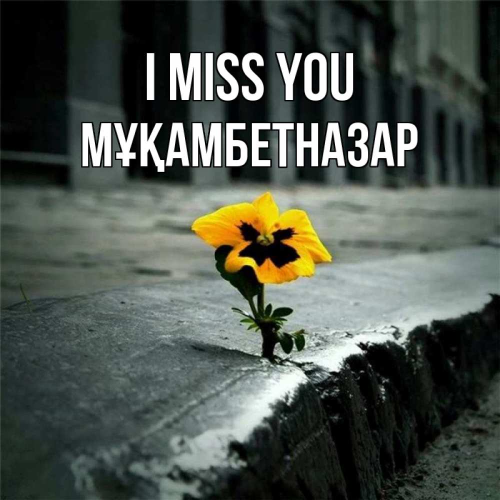 Greetings card с именем, Мұқамбетназар I miss you надеюсь будет лучше Greetings with text for free download 
