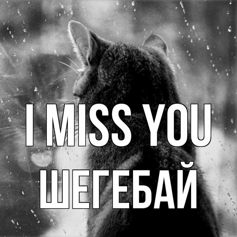 Greetings card с именем, ШЕГЕБАЙ I miss you скорее ко мне приходи 1 Greetings with text for free download 