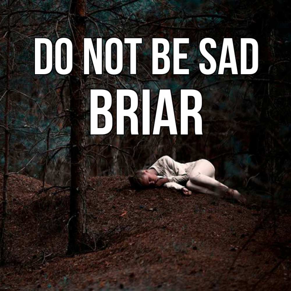 Greetings card с именем, Briar Do not be sad лес Greetings with text for free download 