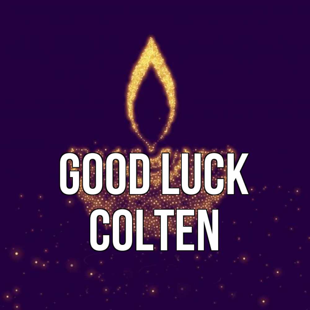 Greetings card с именем, Colten Good luck пусть повезет 2 Greetings with text for free download 