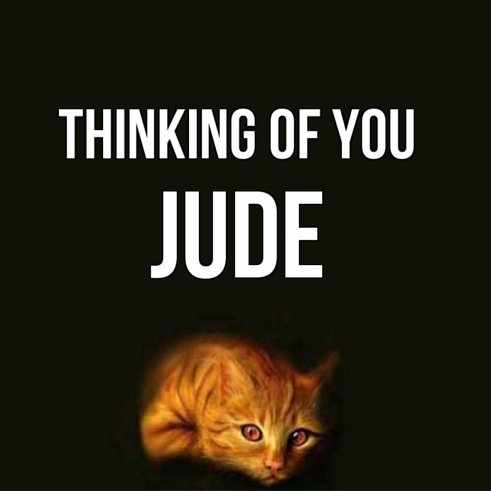 Greetings card с именем, Jude Thinking of you рыжий Greetings with text for free download 