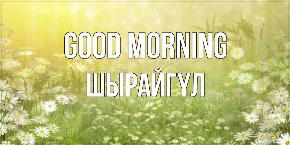 Greetings card с именем, ШЫРАЙГҮЛ Good morning доброе утро Greetings with text for free download 