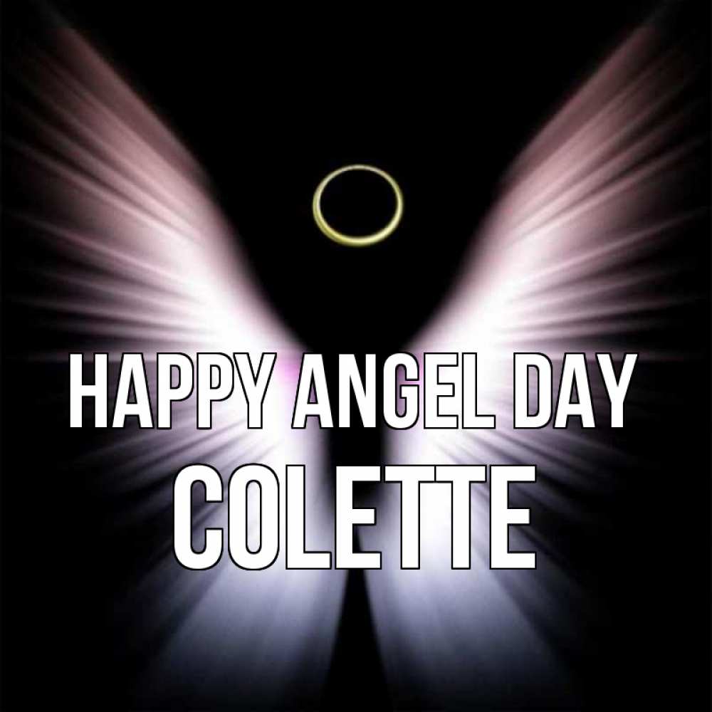 Greetings card с именем, Colette happy angel day ангел из света Greetings with text for free download 