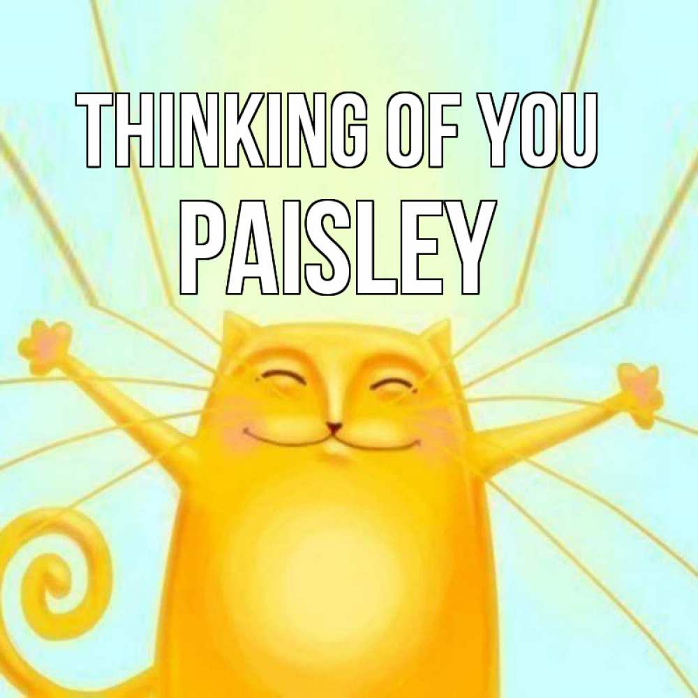Greetings card с именем, Paisley Thinking of you обнимашки Greetings with text for free download 