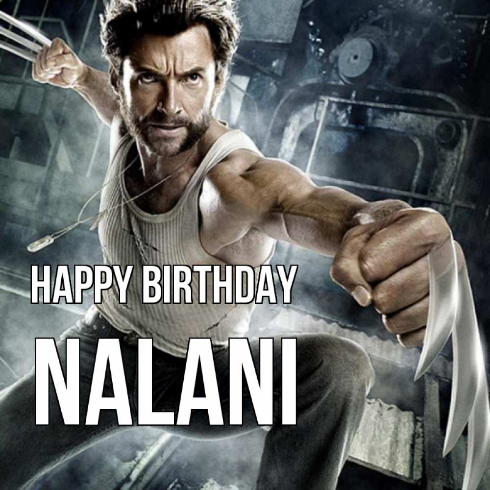 Greetings card с именем, Nalani Happy Birthday супергерой в ярости Greetings with text for free download 