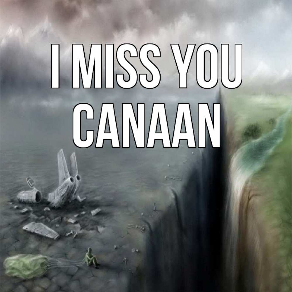 Greetings card с именем, Canaan I miss you давай скорее ко мне Greetings with text for free download 