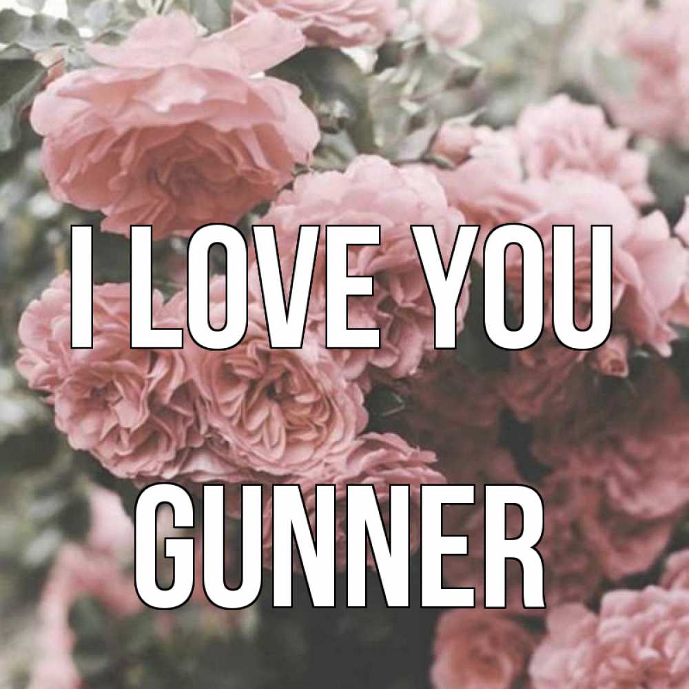 Greetings card с именем, Gunner I love you розы 3 Greetings with text for free download 