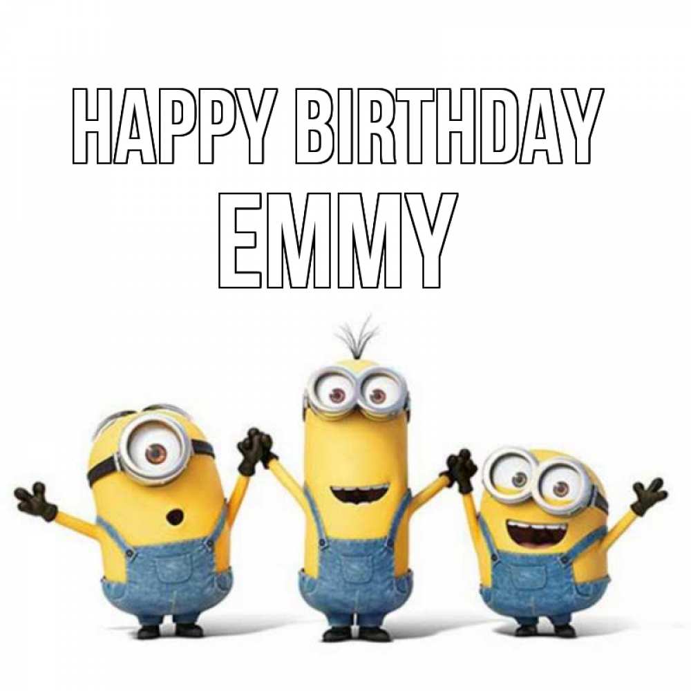 Greetings card с именем, Emmy Happy Birthday с днюхой Greetings with text for free download 