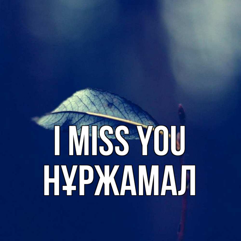 Greetings card с именем, НҰРЖАМАЛ I miss you одна ветка 1 Greetings with text for free download 