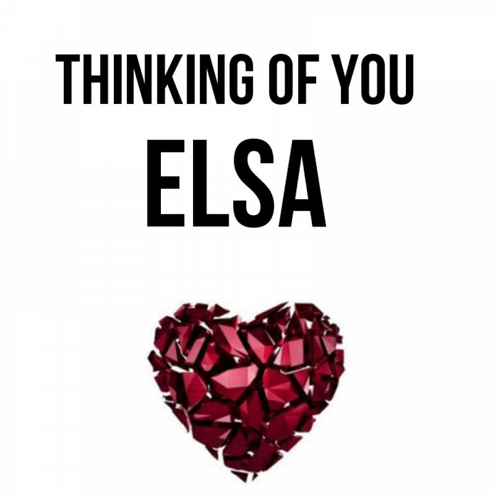Greetings card с именем, Elsa Thinking of you рубиновое 1 Greetings with text for free download 