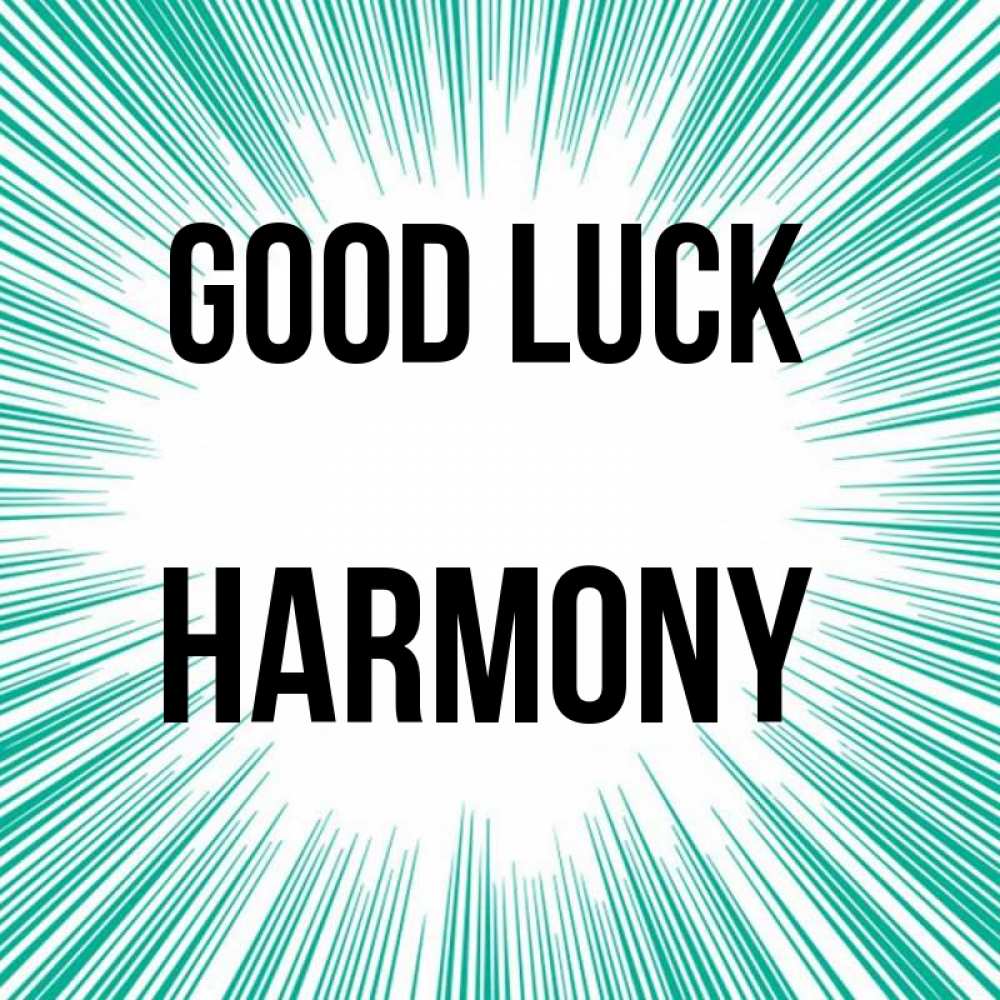 Greetings card с именем, Harmony Good luck на удачу Greetings with text for free download 