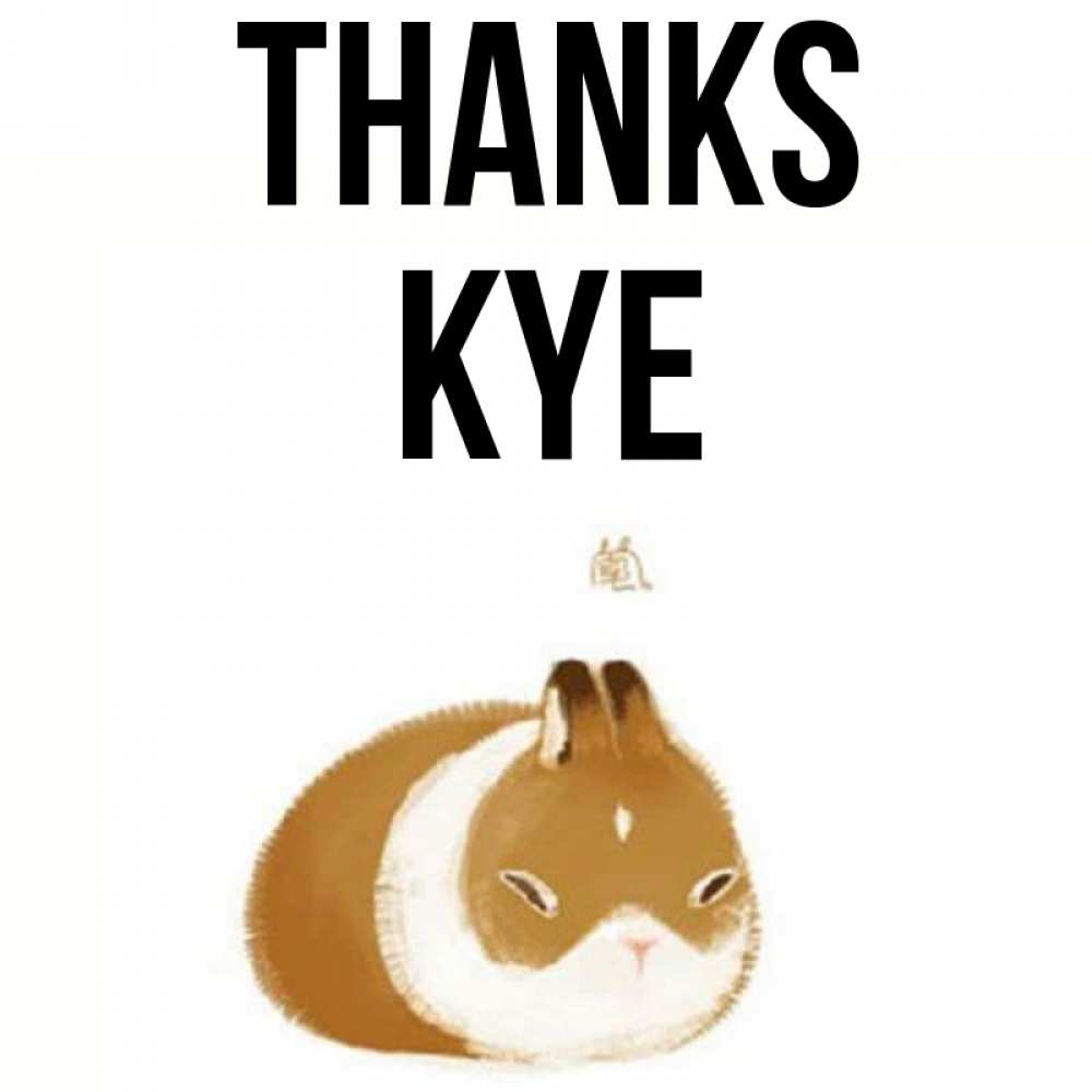 Greetings card с именем, Kye Thanks коричнево белый домашний питомец Greetings with text for free download 