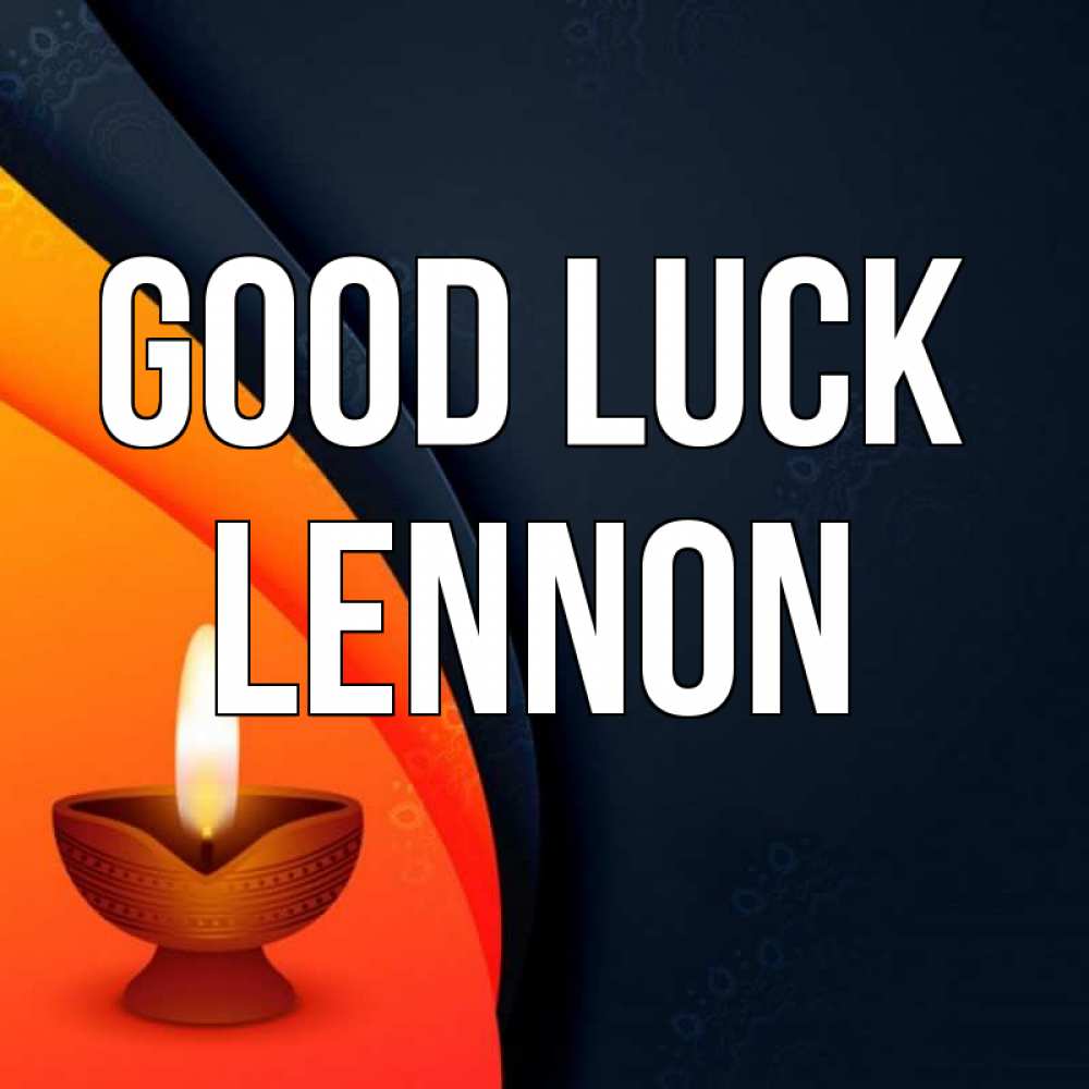 Greetings card с именем, Lennon Good luck абстрактный фон Greetings with text for free download 