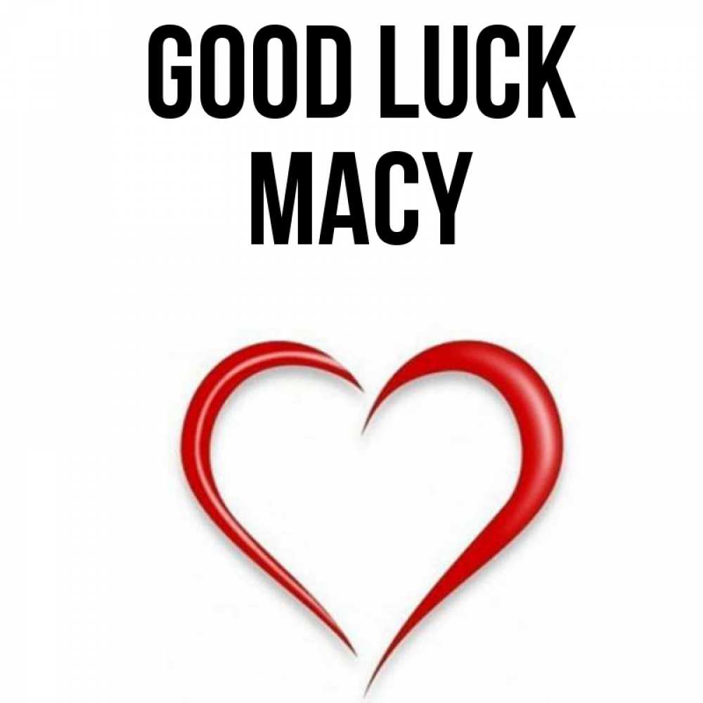 Greetings card с именем, Macy Good luck для удачливых людей Greetings with text for free download 