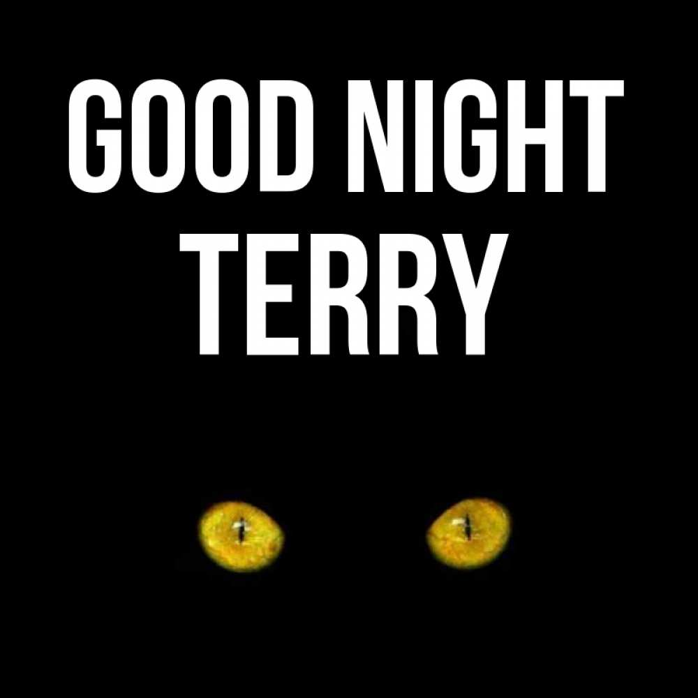 Greetings card с именем, Terry Good night сладких снов бесстрашный мой дружочек Greetings with text for free download 