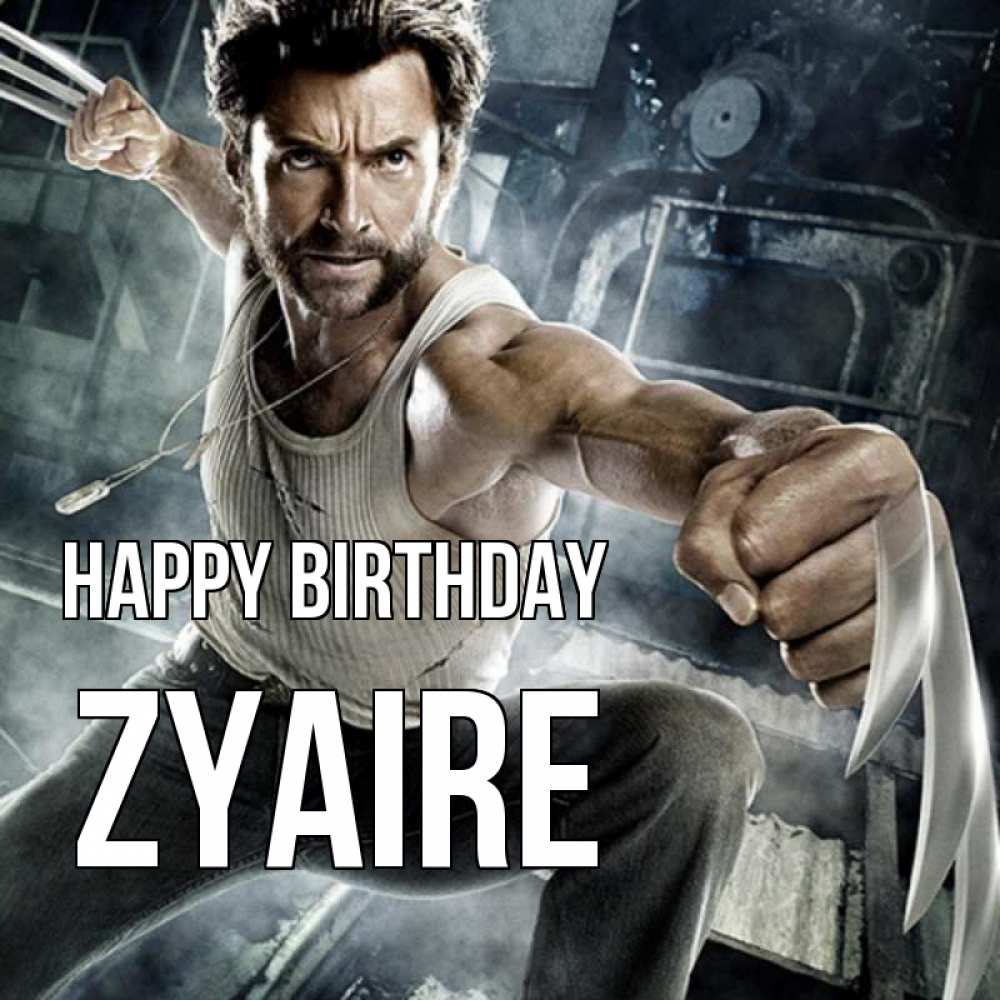 Greetings card с именем, Zyaire Happy Birthday супергерой в ярости Greetings with text for free download 