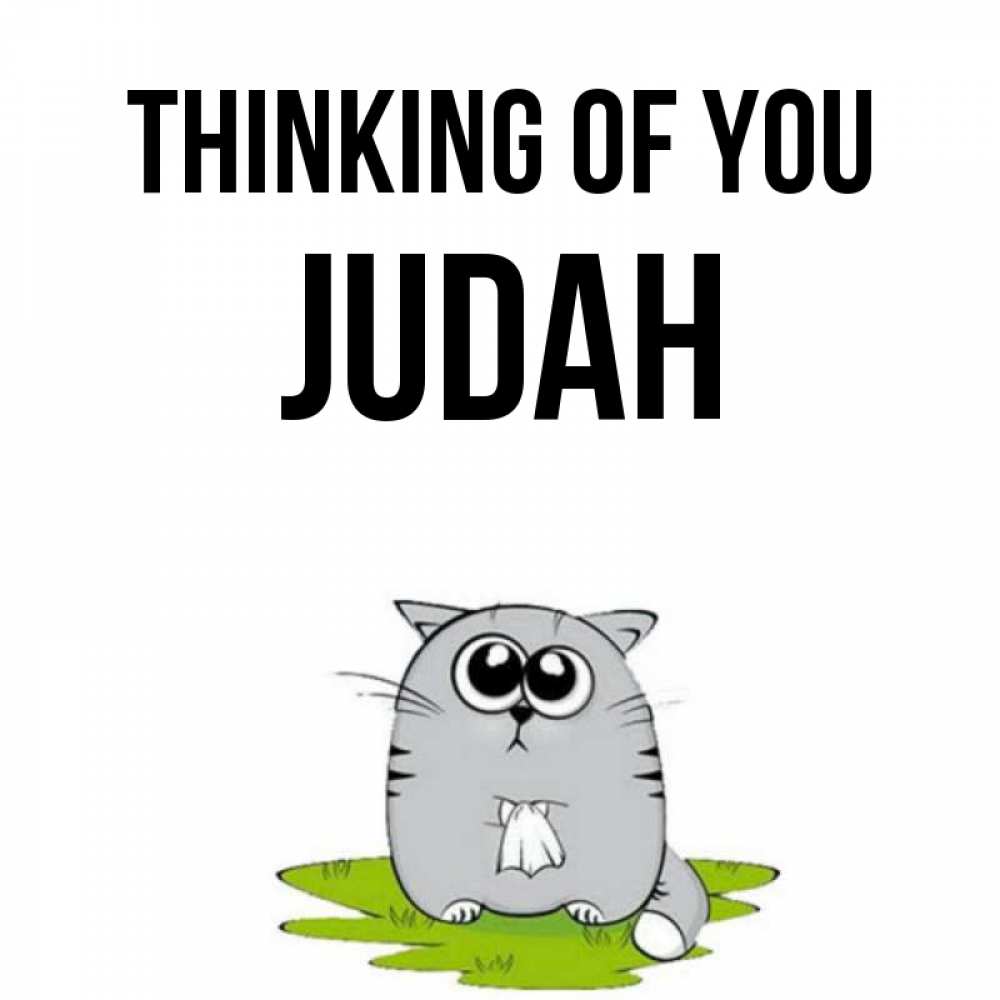 Greetings card с именем, Judah Thinking of you тоска с платочком Greetings with text for free download 