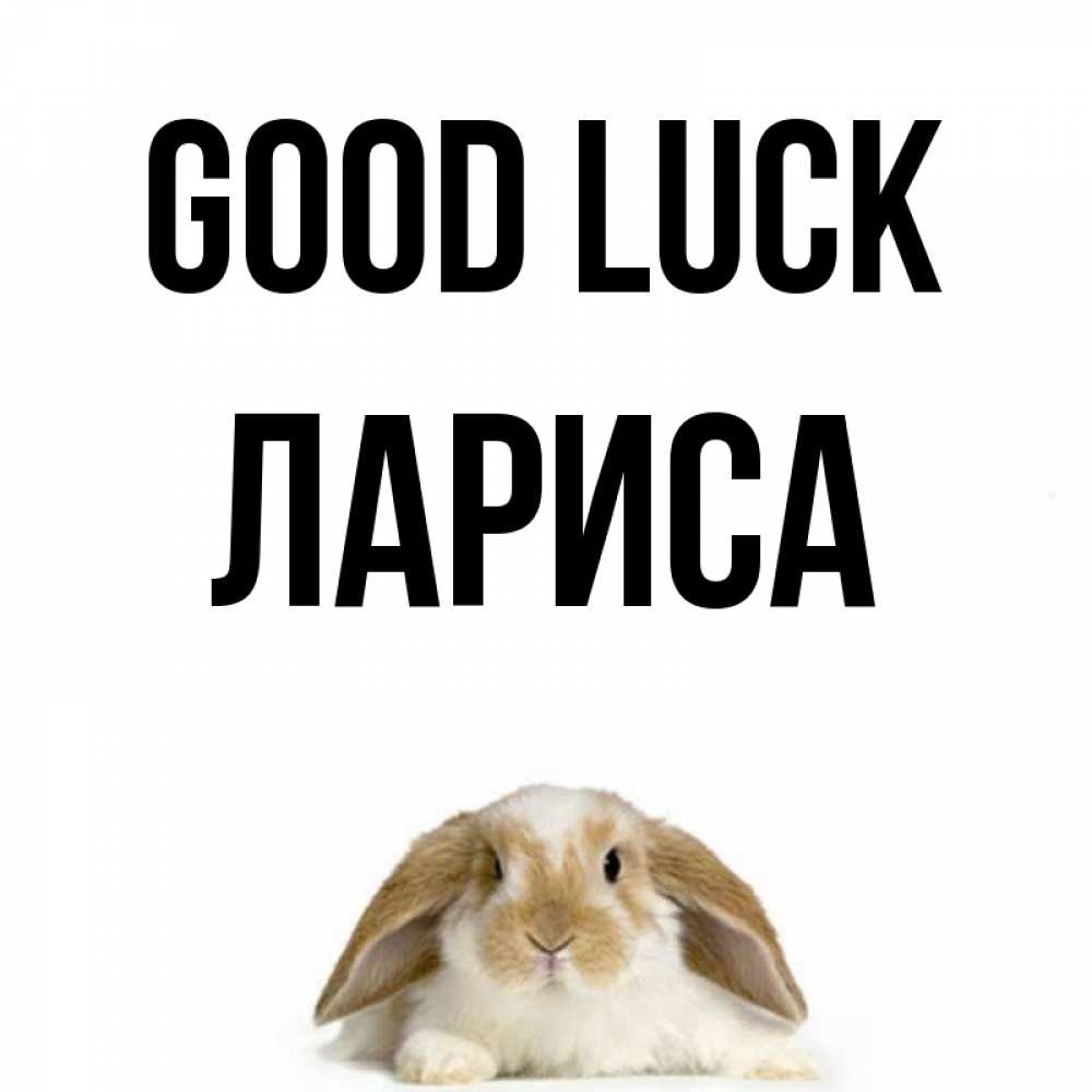 Greetings card с именем, Лариса Good luck открытки с произвольным текстом который можно вставить в открытку и создать ее самостоятельно бесплатно онлайн Greetings with text for free download 