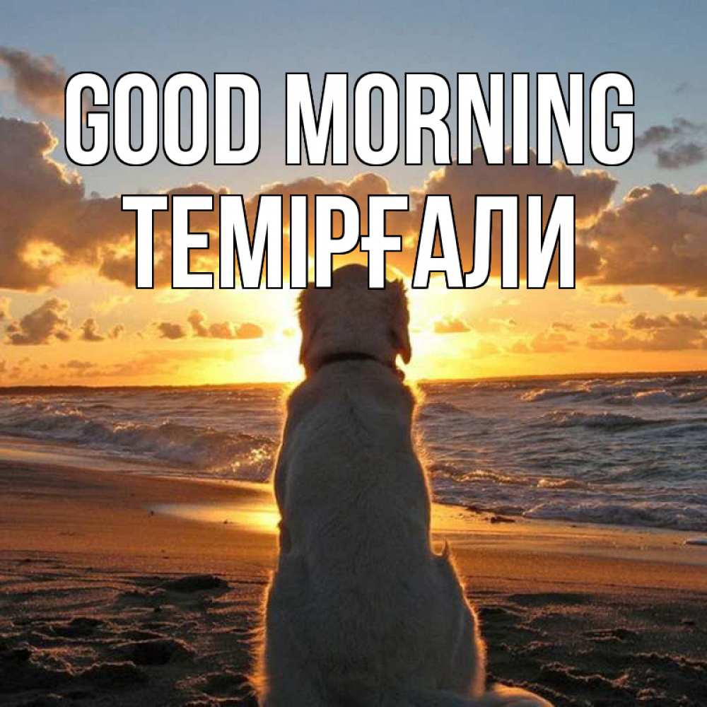 Greetings card с именем, ТЕМІРҒАЛИ Good morning восход солнца Greetings with text for free download 
