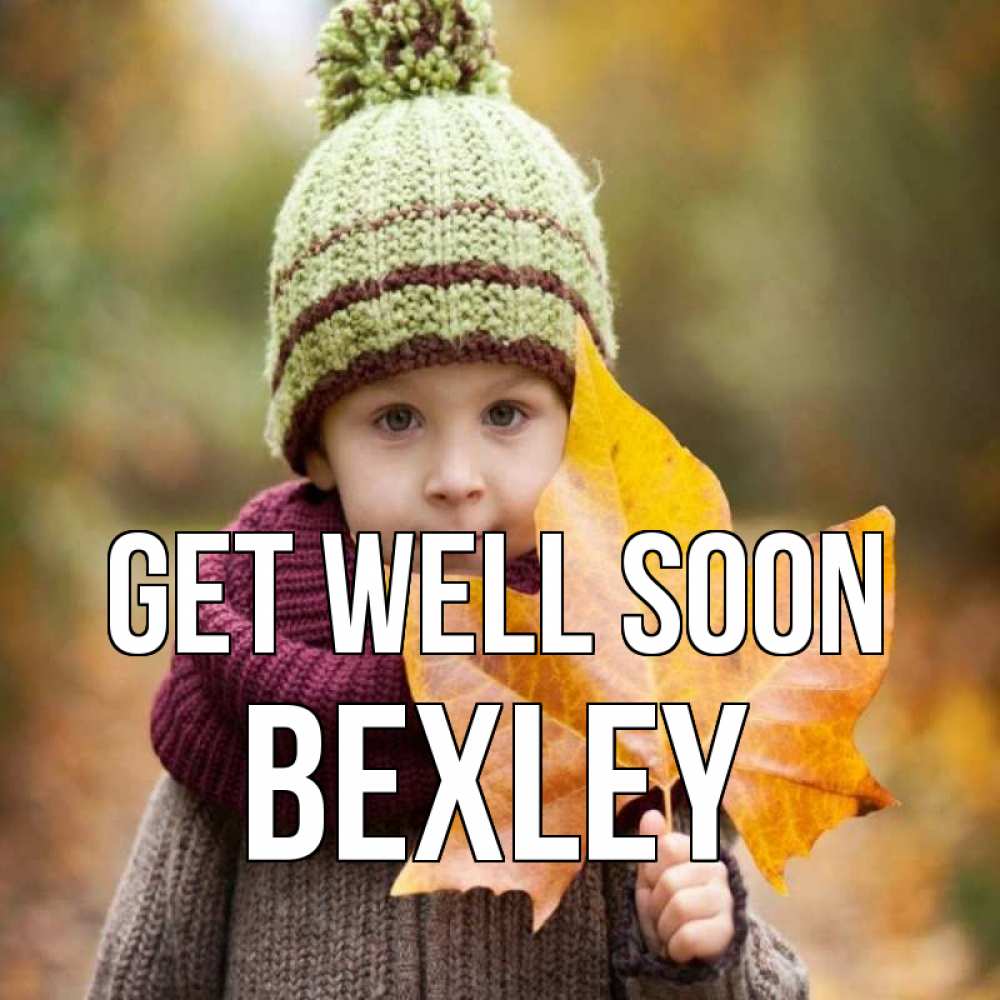 Greetings card с именем, Bexley Get well soon дышим свежим воздухом Greetings with text for free download 