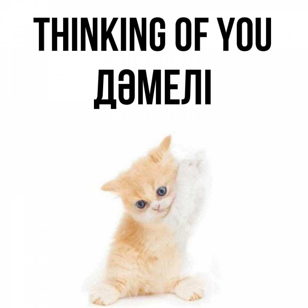 Greetings card с именем, ДӘМЕЛІ Thinking of you зверушки и милота Greetings with text for free download 