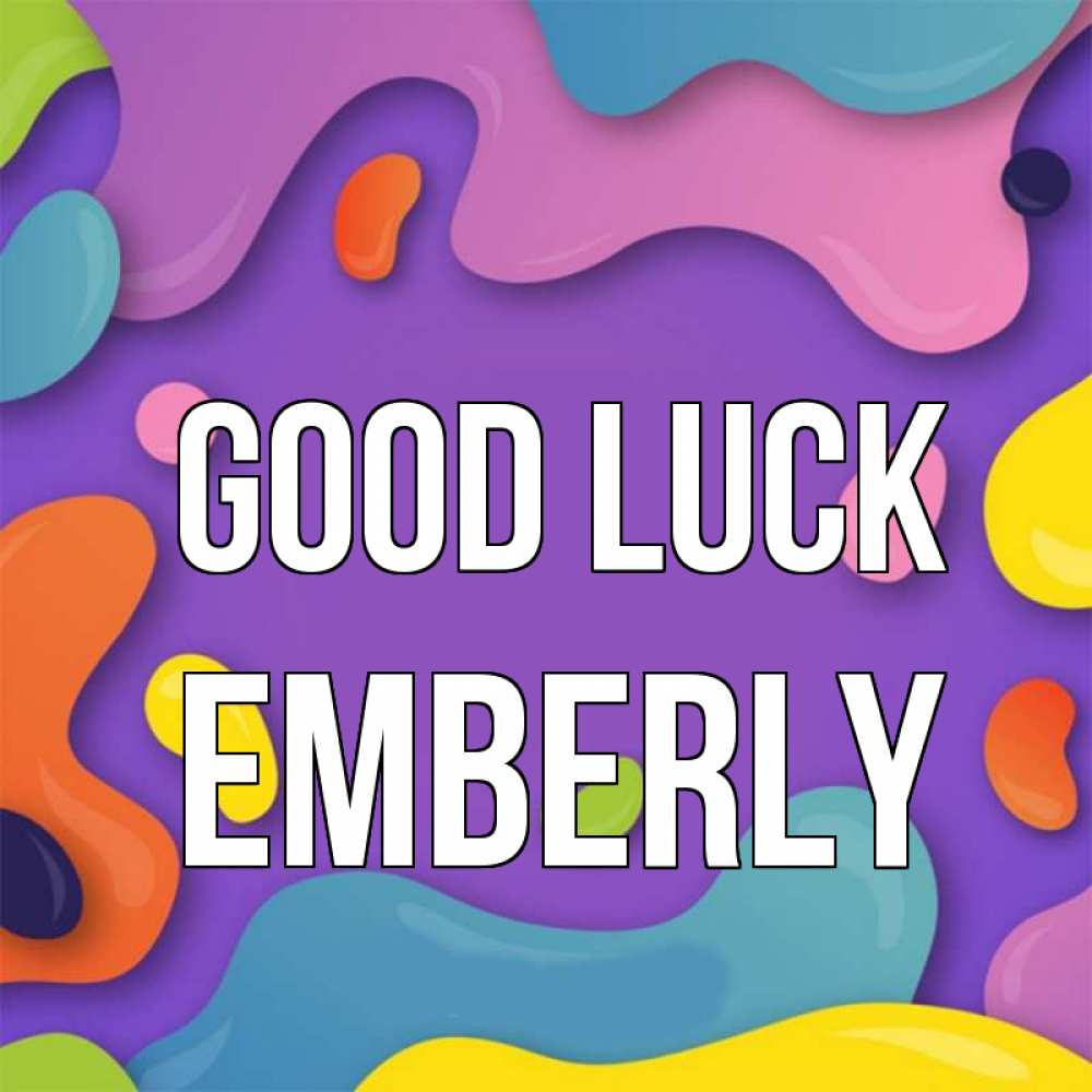 Greetings card с именем, Emberly Good luck абстрактное что то Greetings with text for free download 