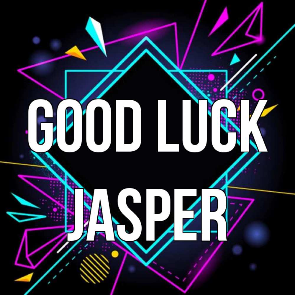 Greetings card с именем, Jasper Good luck рамочки Greetings with text for free download 