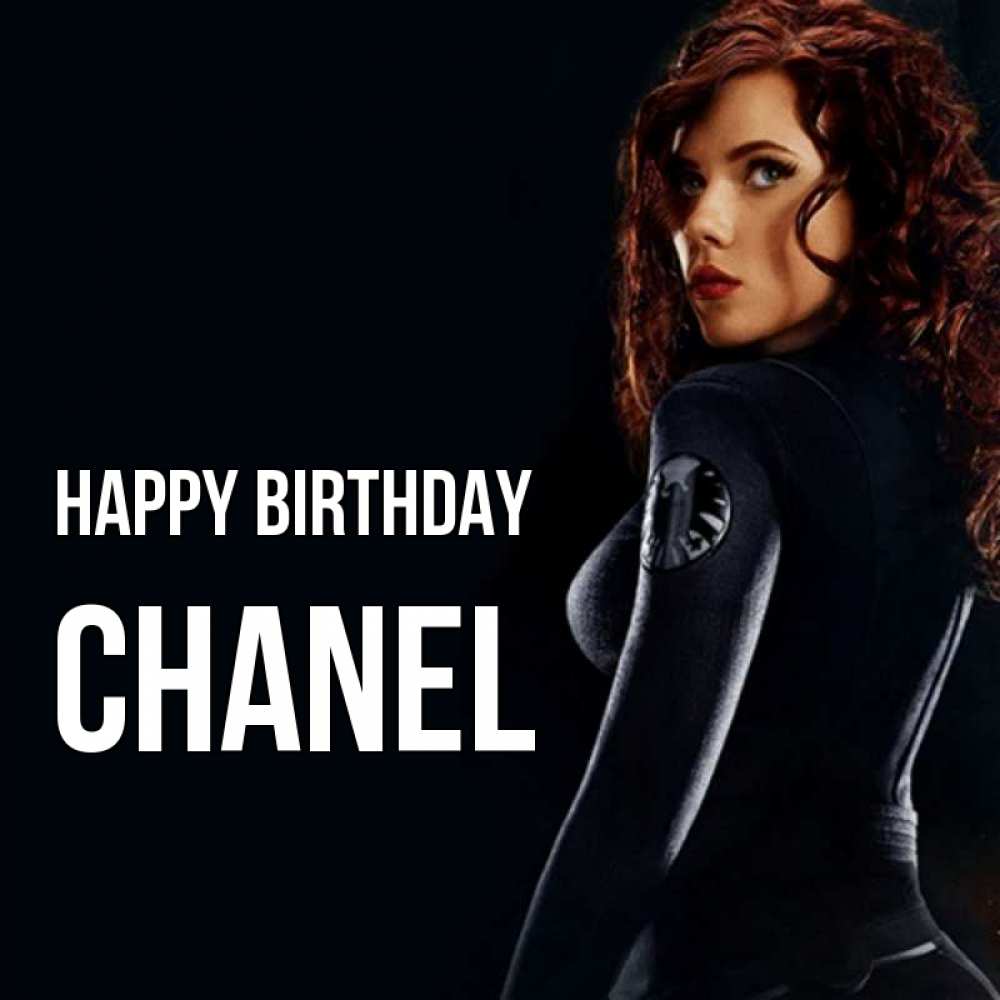 Greetings card с именем, Chanel Happy Birthday Марвел черная вдова Greetings with text for free download 