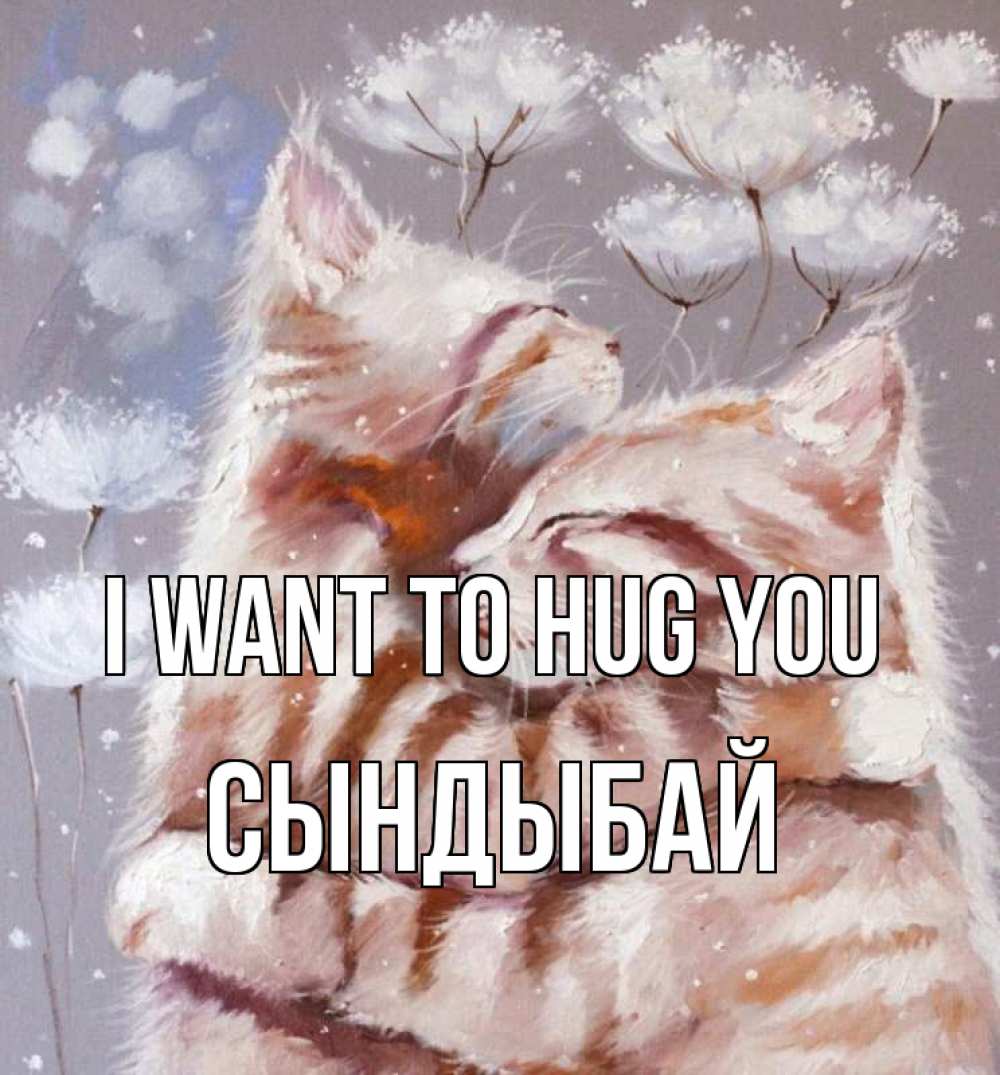 Greetings card с именем, СЫНДЫБАЙ I want to hug you Море и горы Greetings with text for free download 