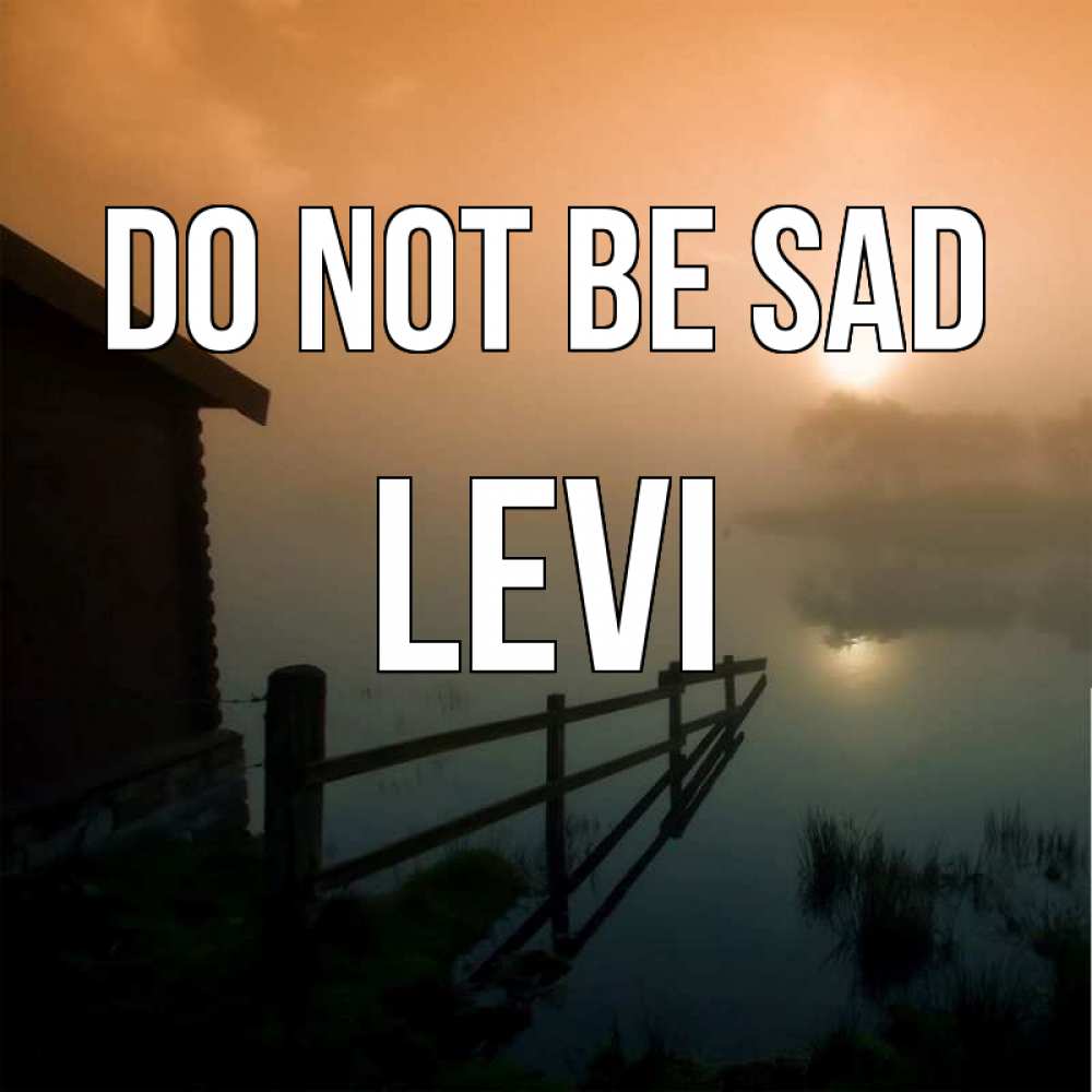 Greetings card с именем, Levi Do not be sad дом у озера Greetings with text for free download 