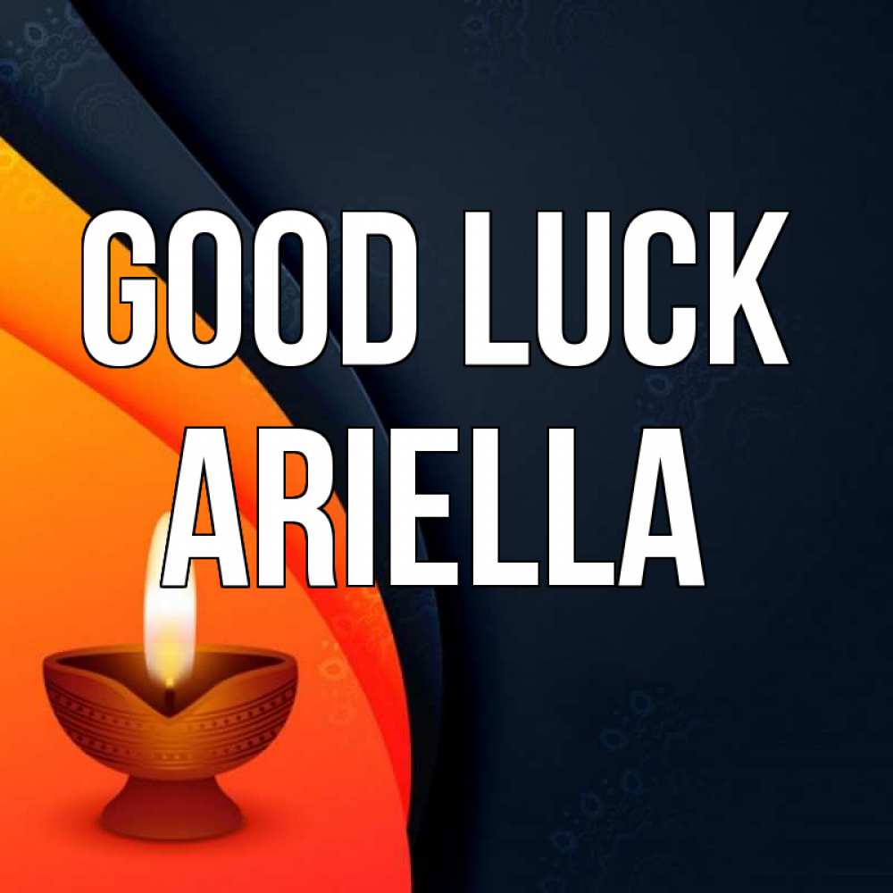 Greetings card с именем, Ariella Good luck абстрактный фон Greetings with text for free download 