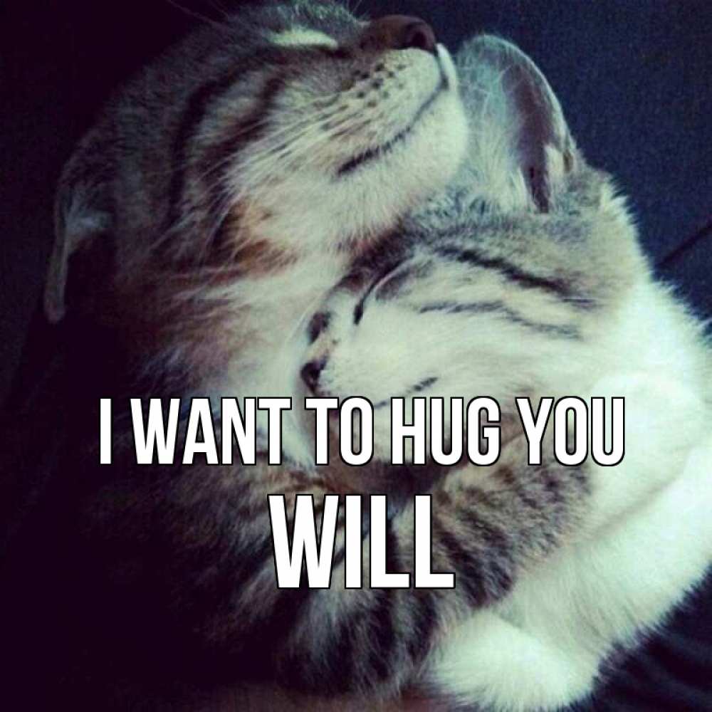 Greetings card с именем, Will I want to hug you полосатики Greetings with text for free download 