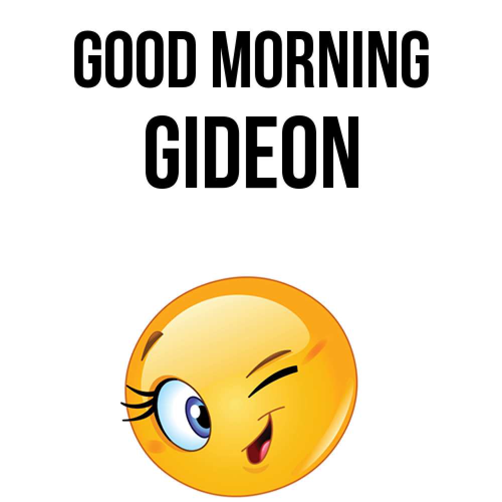 Greetings card с именем, Gideon Good morning хорошее настроение Greetings with text for free download 