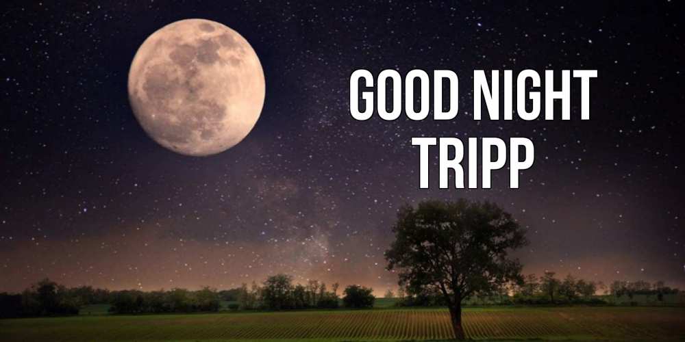 Greetings card с именем, Tripp Good night ночные открытки с луной Greetings with text for free download 