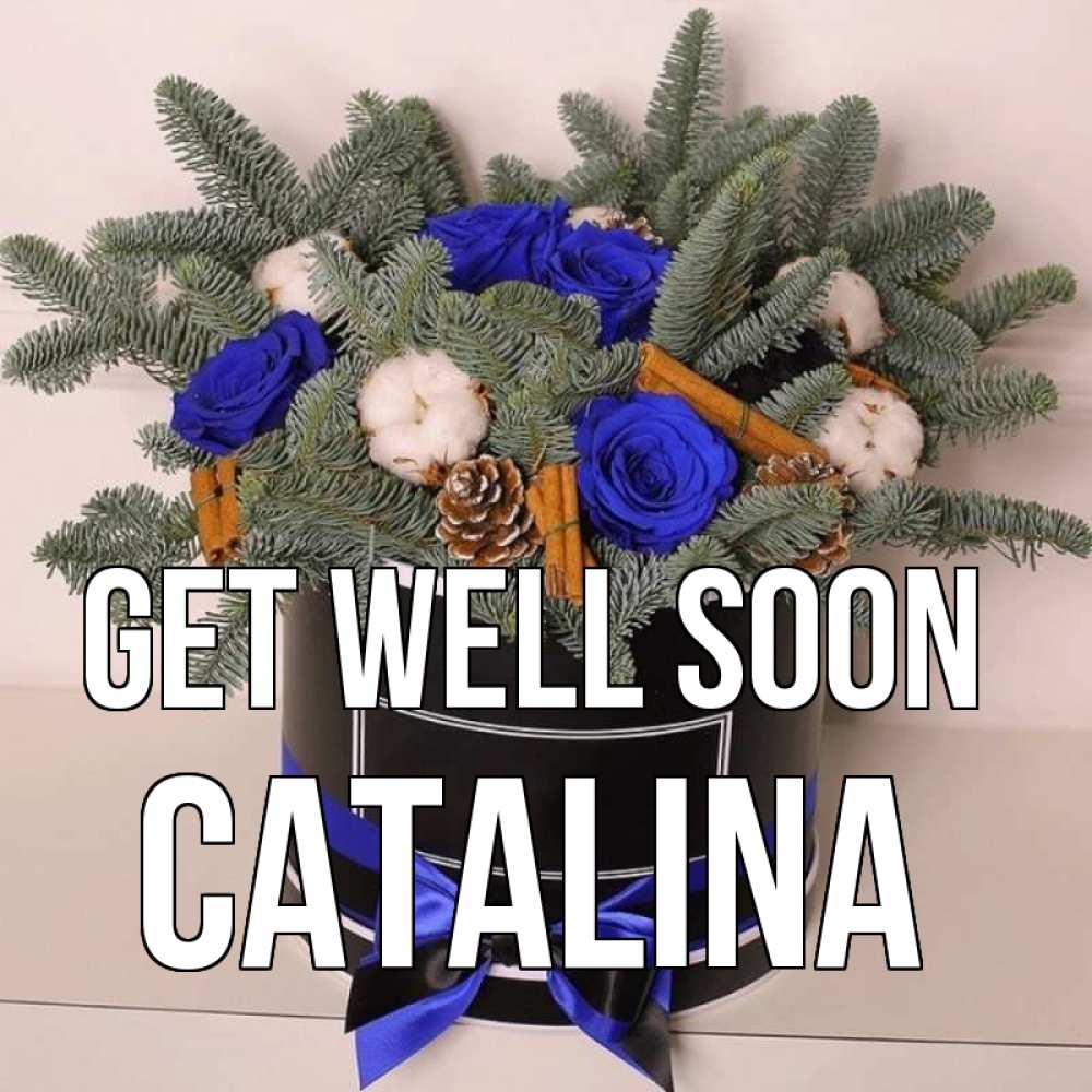 Greetings card с именем, Catalina Get well soon короче кто то загрузил эти шишки Greetings with text for free download 