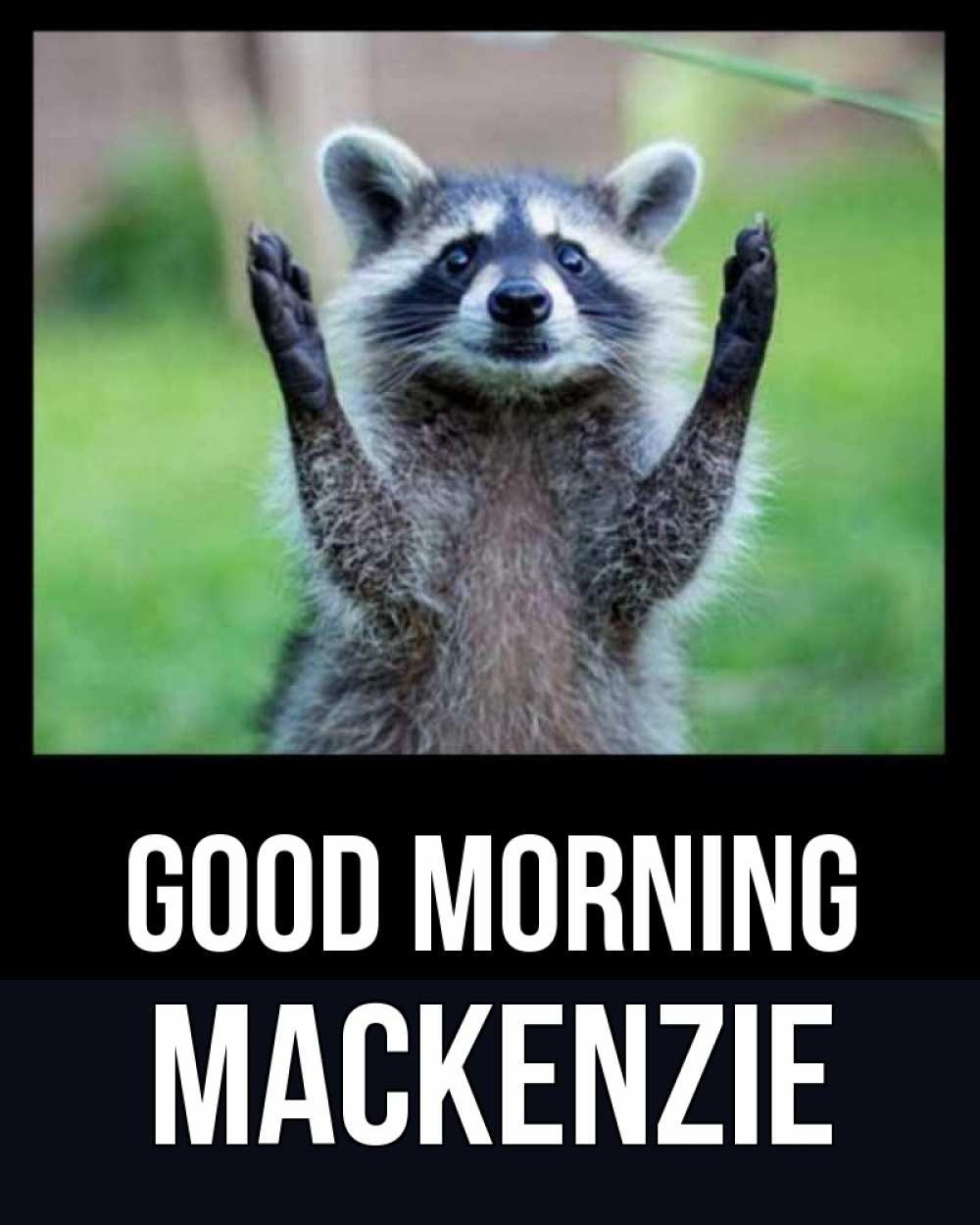 Greetings card с именем, Mackenzie Good morning хорошее настроение утречком Greetings with text for free download 