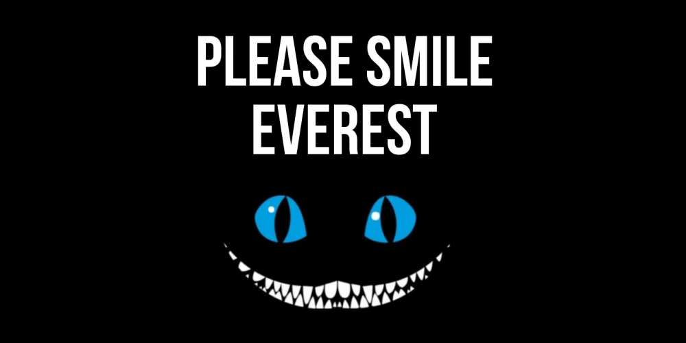 Greetings card с именем, Everest Please smile кот улыбается Greetings with text for free download 
