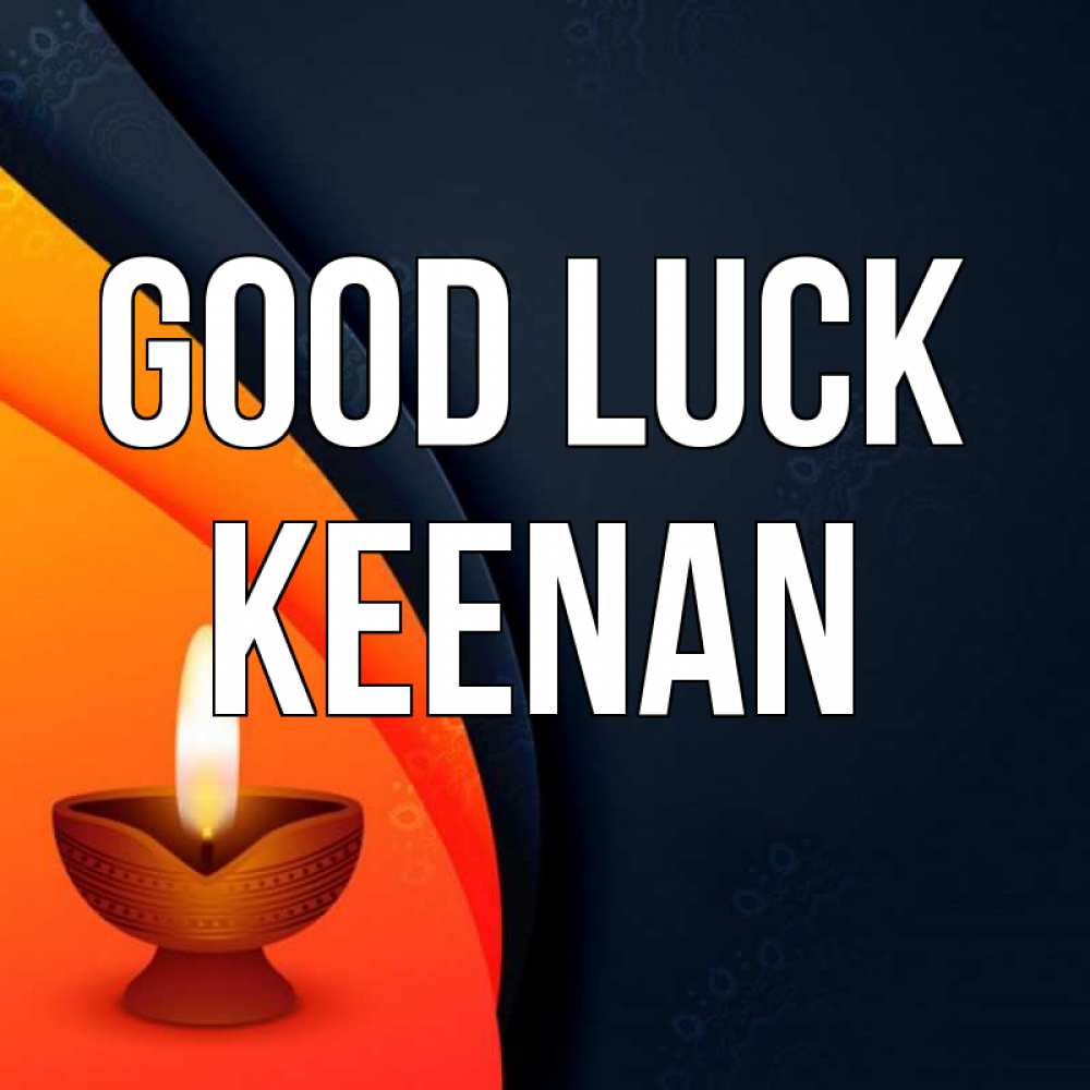 Greetings card с именем, Keenan Good luck абстрактный фон Greetings with text for free download 