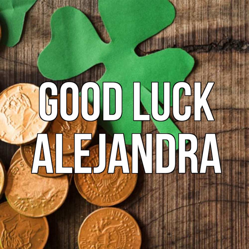 Greetings card с именем, Alejandra Good luck деревянный фон Greetings with text for free download 