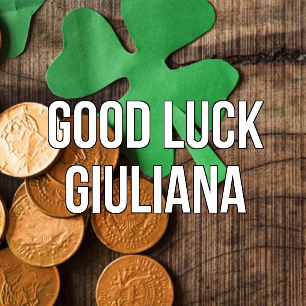 Greetings card с именем, Giuliana Good luck деревянный фон Greetings with text for free download 