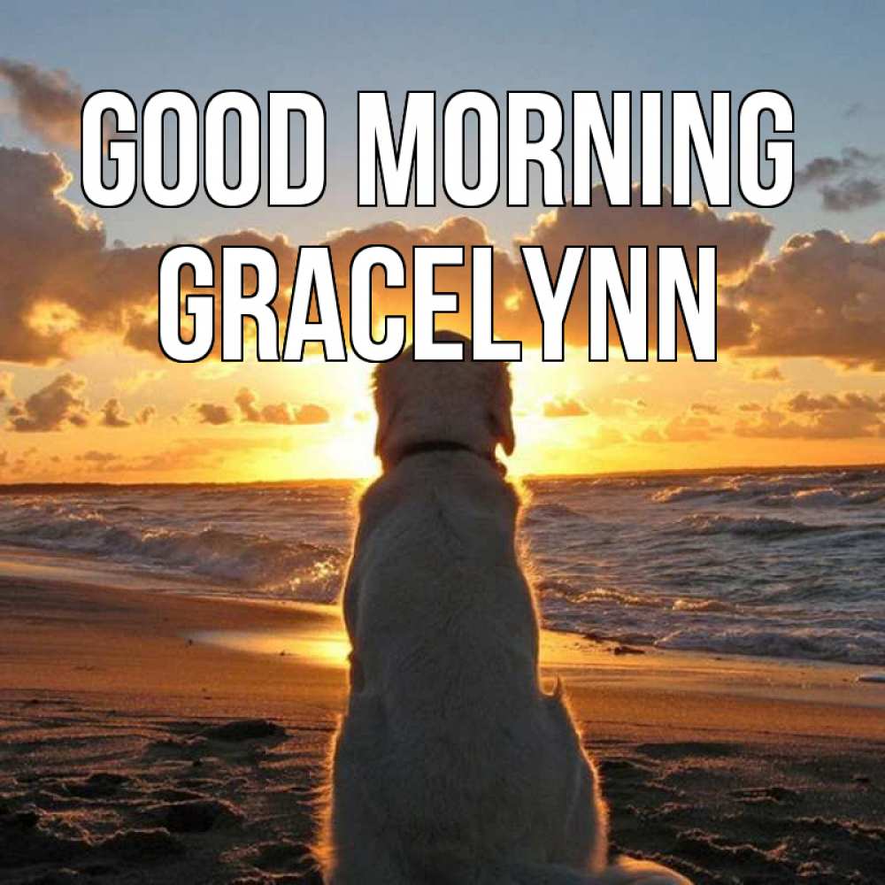 Greetings card с именем, Gracelynn Good morning восход солнца Greetings with text for free download 